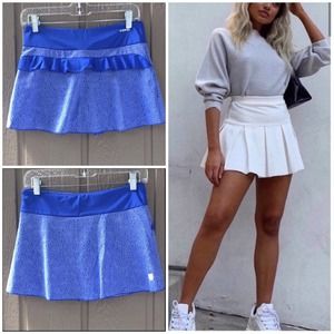 K-SWISS tennis skirt skorts S Blue Y2k 80s blue mini skirt athletic Skorts